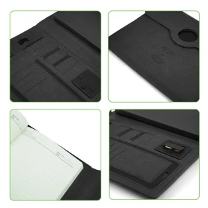 Powerbank Portfolio Notebook with 15W Fast Wireless Charging - Image 4