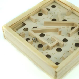 Wooden Maze Board Game with Silver Metal Ball - Image 4