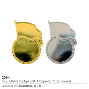 Flag Design Metal Badges with Magnet Attachment - Image 4