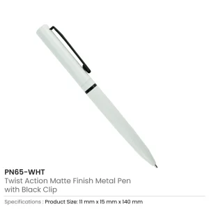 Metal Pens Twist Action Matte Finish and Black Clip - Image 6