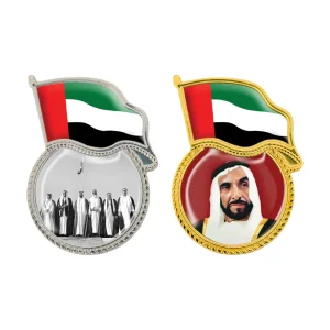 UAE Flag Design Badges in Metal with Magnet Attachment - Image 3