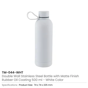 Stainless Steel Water Bottles 500ml, Double Wall, Matte Finish - Image 7