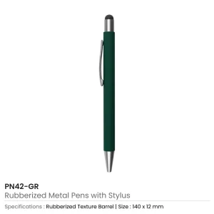 Rubberized Stylus Metal Pens - Image 10