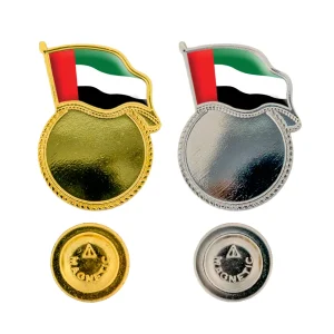 UAE Flag Design Badges in Metal with Magnet Attachment