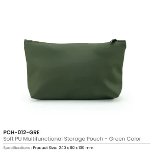 Cosmetic Pouch with Zipper in Soft PU Material - Image 8