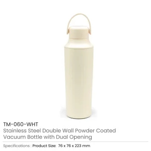 Dual Opening SS Bottles, Double-Wall, Powder Coated, 500ml - Image 9