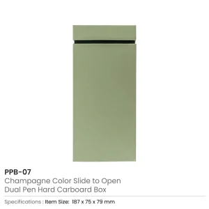 Dual Pen Box Slide to Open in Hard Cardboard Material - Image 6