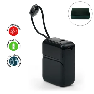 Powerbank 20KmAh Built-in Type C, Lightning Cables, 45W Charge
