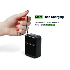 Powerbank with Built-in Type-C & Lightning Cables, 20,000mAh, 45W Fast Charging - Image 4