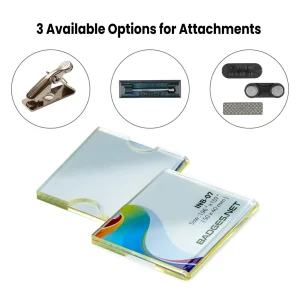 Reusable Acrylic Name Badges with Attachment - Image 1
