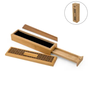 Wooden Incense Burner Holder with Drawer, 10 Pcs Oud Sticks