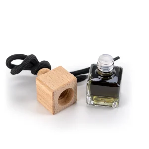 Hanging Car Diffuser Bottle, Bamboo Lid, Black Ice Fragrance - Image 4