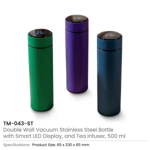 Smart Temperature LED Display Bottles in Soft Touch Finish - 500ml - Image 4