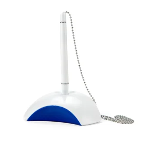 Counter Pen with Base Holder and Secured Chain – Blue Ink - Image 4