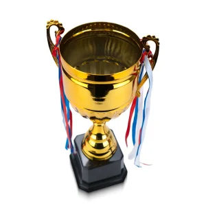Metal Cup Trophies & Removable Ribbon Attached on Both Handles - Image 6