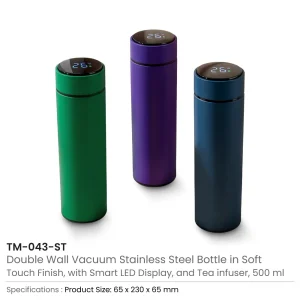 Smart Temperature LED Display Bottles, Soft Touch Finish, 500ml - Image 5