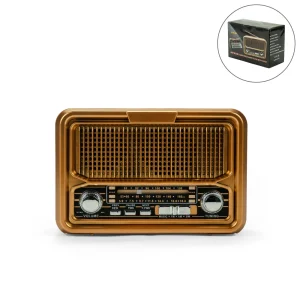 Vintage Design Bluetooth Speaker with Radio and Solar Panel - Image 1