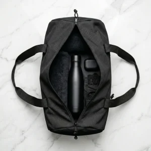 Duffle Gym Bags in Black with Zipper Closure - Image 4