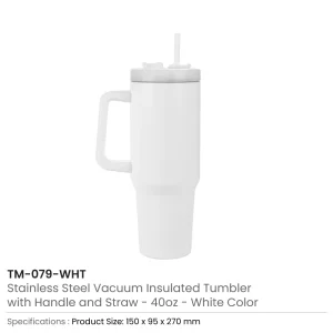 Tumblers with Handle and Straw in SS & Similar to Stanley Design, 1200ml - Image 9