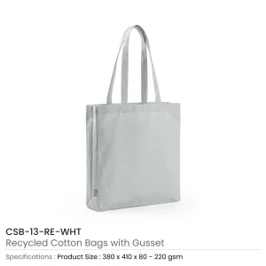 Recycled Cotton Tote Bags with Gusset 220 GSM - Image 8