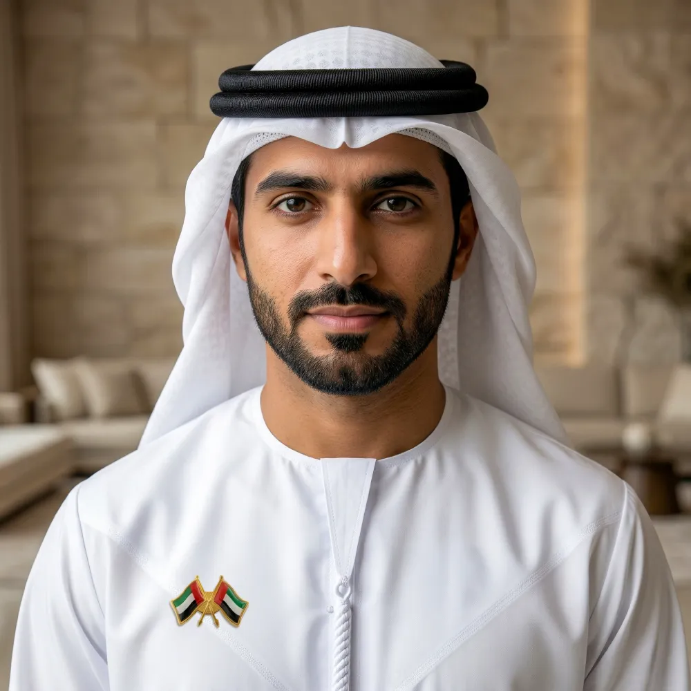 Twin UAE Flag Badges 2081 WM Sample