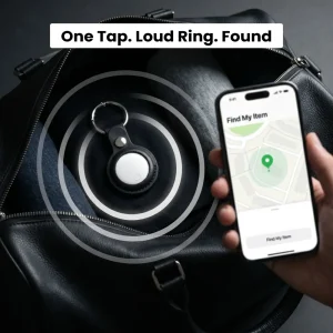 Smart Anti-Loss Tracker with PU Keychain – Track It Anywhere - Image 4