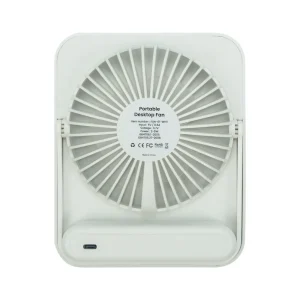Rechargeable Table-Top Fan with Rotating Desk Stand, Compact & Portable, Type-C - Image 6
