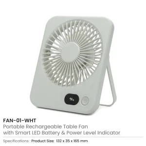 Rechargeable Table-Top Fan with Rotating Desk Stand, Compact & Portable, Type-C - Image 5
