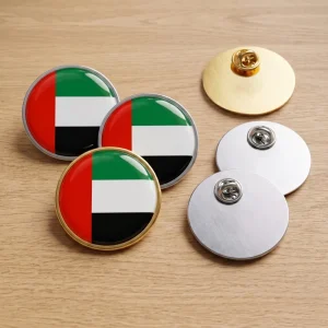 Round Flat Metal Badges 30mm with Butterfly Clutch Attachment - Image 2