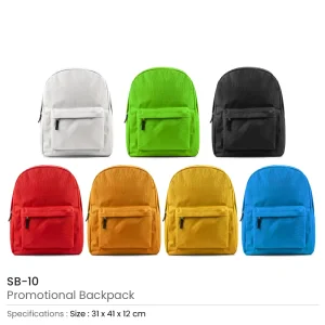 Promotional Backpacks with 2 Zipper Compartments - Image 3