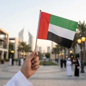 UAE Flags A4 Size with Wooden Pole - Image 2
