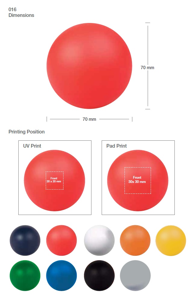 Anti-Stress Ball Printing Details