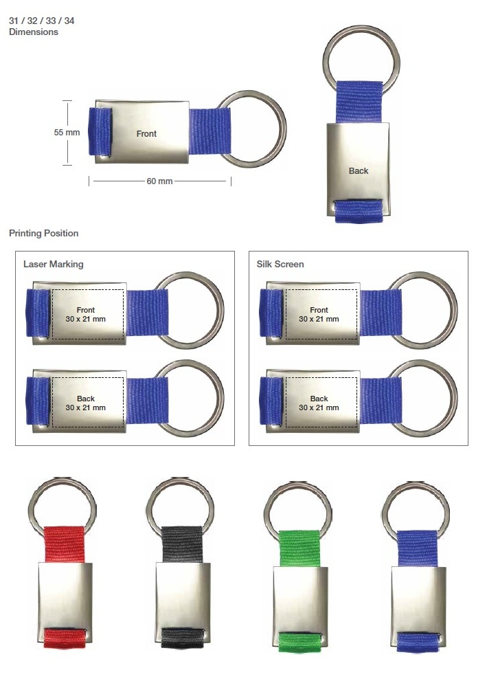 Keychain Printing Details