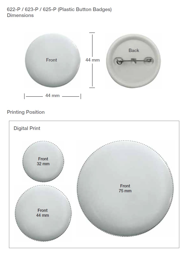 Button Badge Printing Details