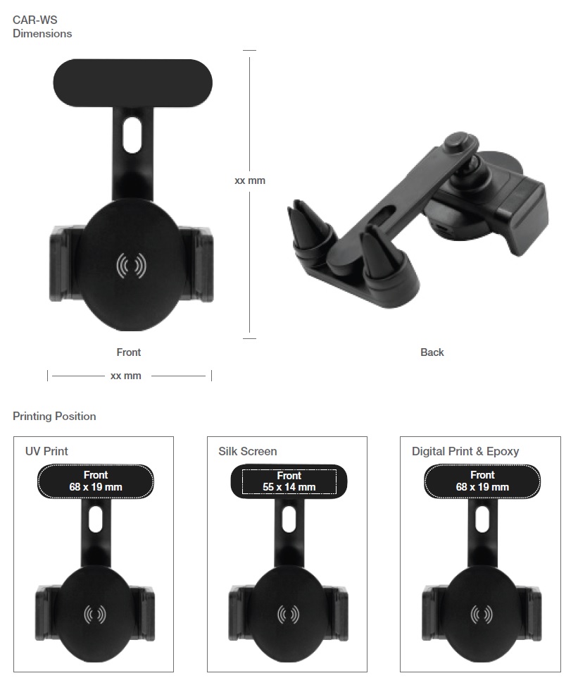 Car Mount Printing Details