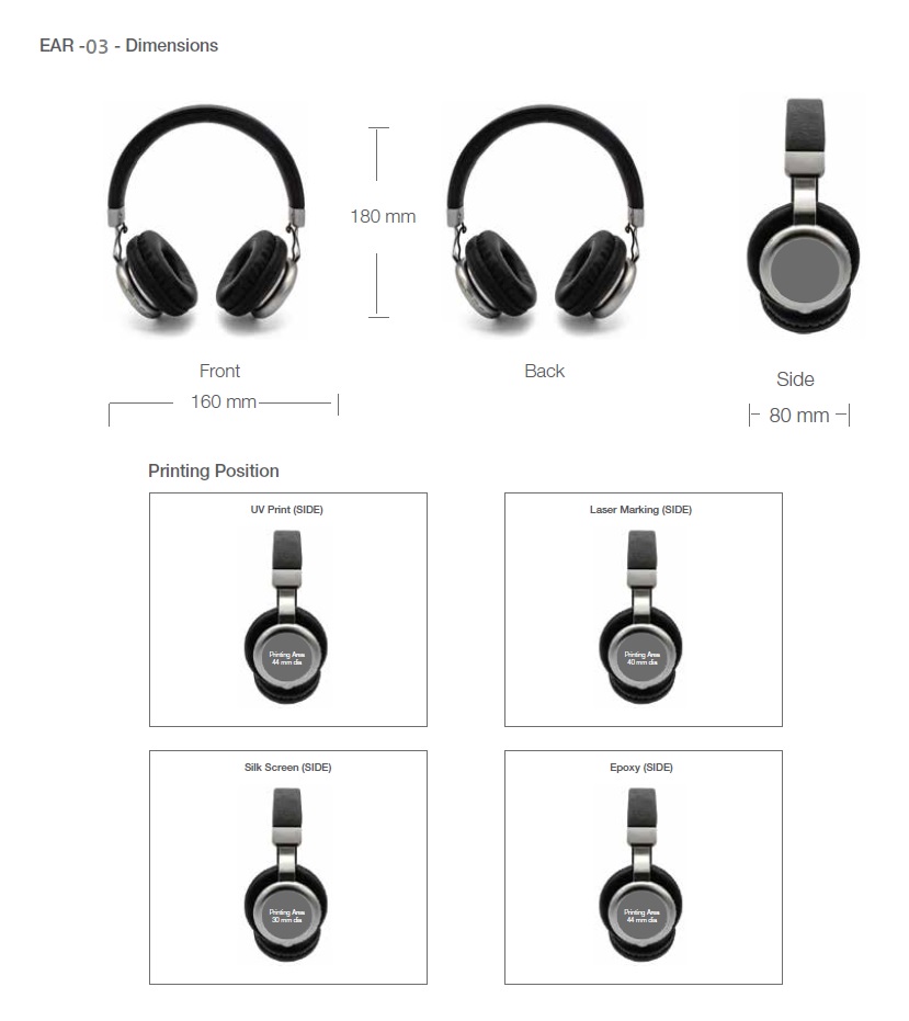 Head Phone Printing Details