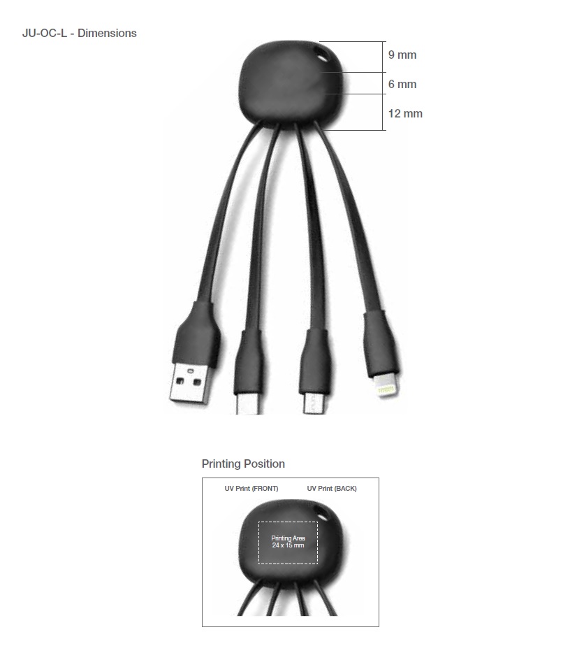 Charging Cable Printing Details