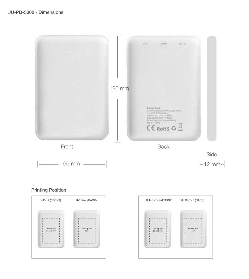 Mini Powerbank Printing Details