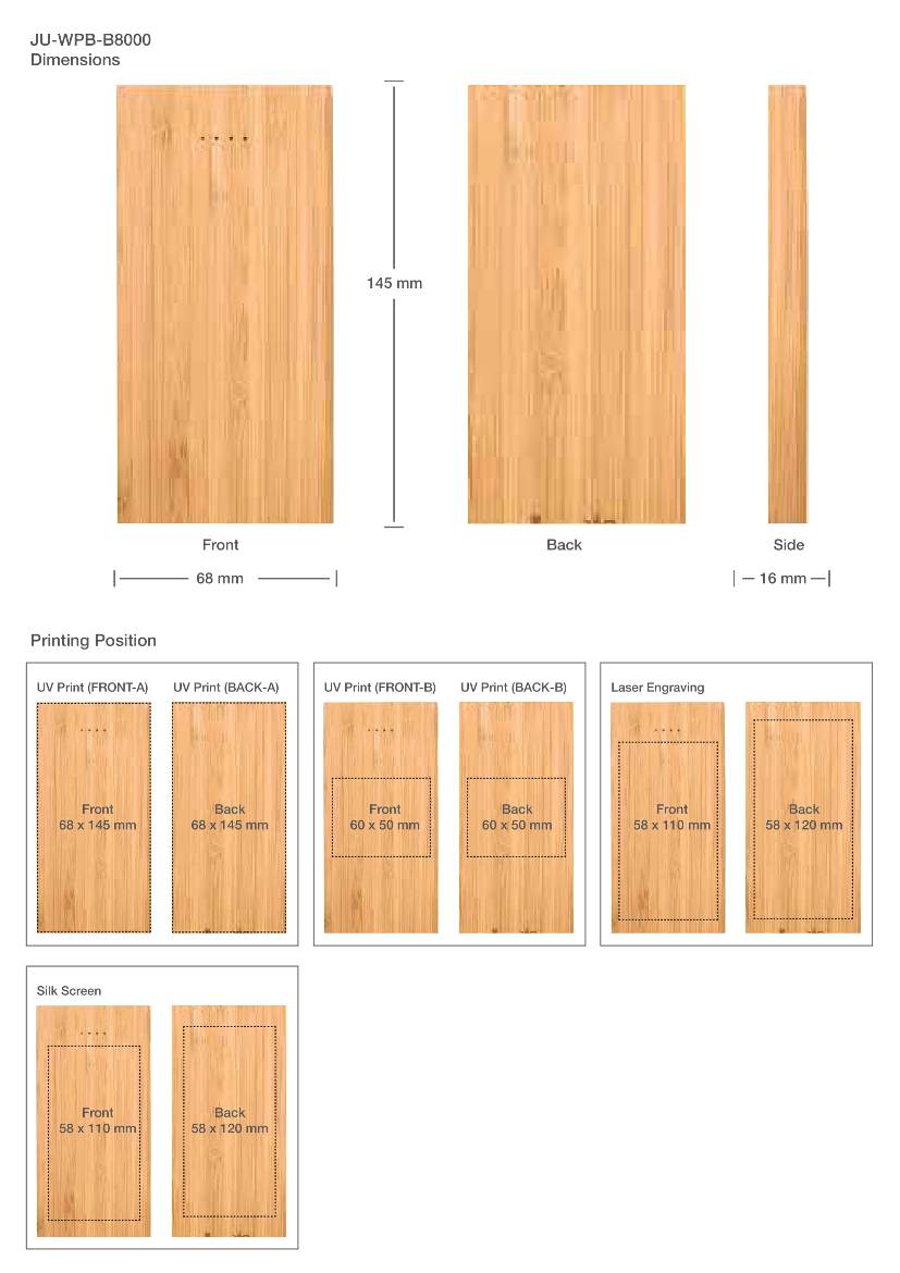 Wireless Power Bank Printing Details