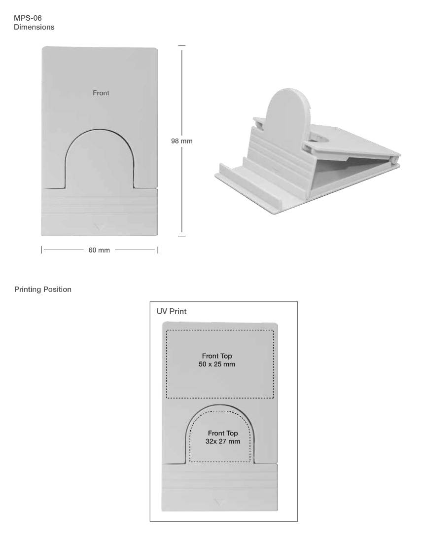 Mobile Stand Printing Details