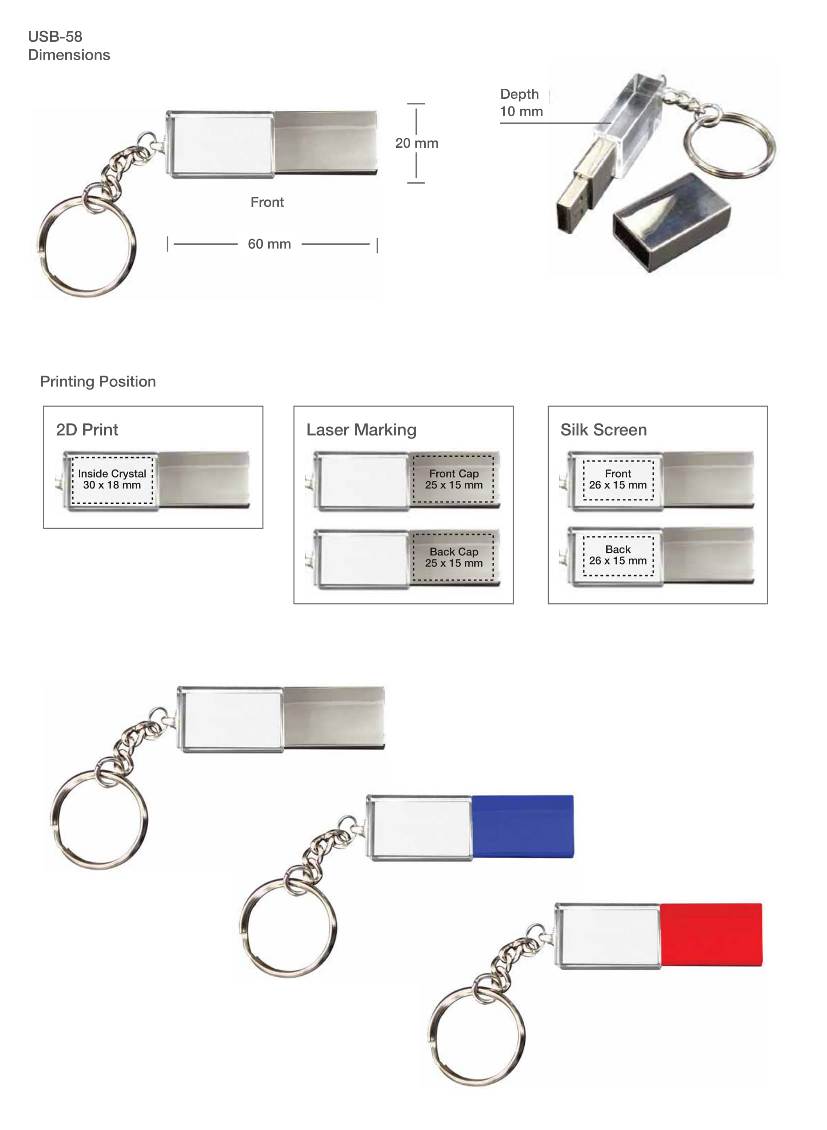 Crystal USB Printing Details